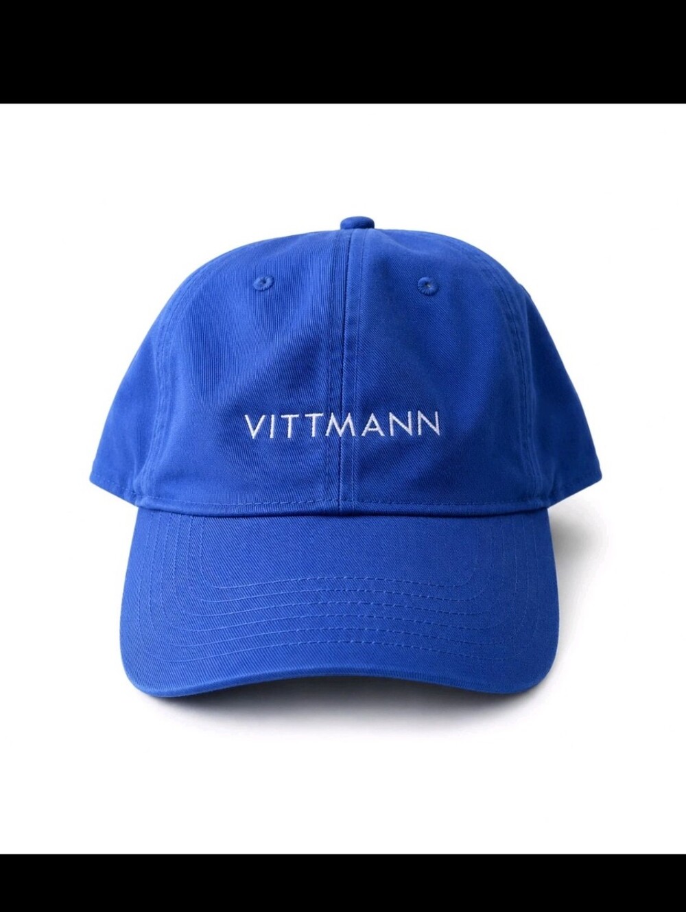 Vittmann Blue Adjustable Baseball Cap Embroidered Logo Cotton Dad Hat Unisex